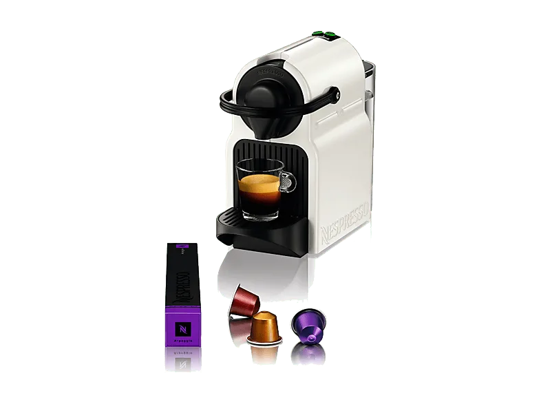Cafetera de cápsulas - Nespresso® Krups INISSIA XN1001, 1260 W, 19 Bar, 0.7 L, Calentamiento en 25 s, Apagado automático, Blanco