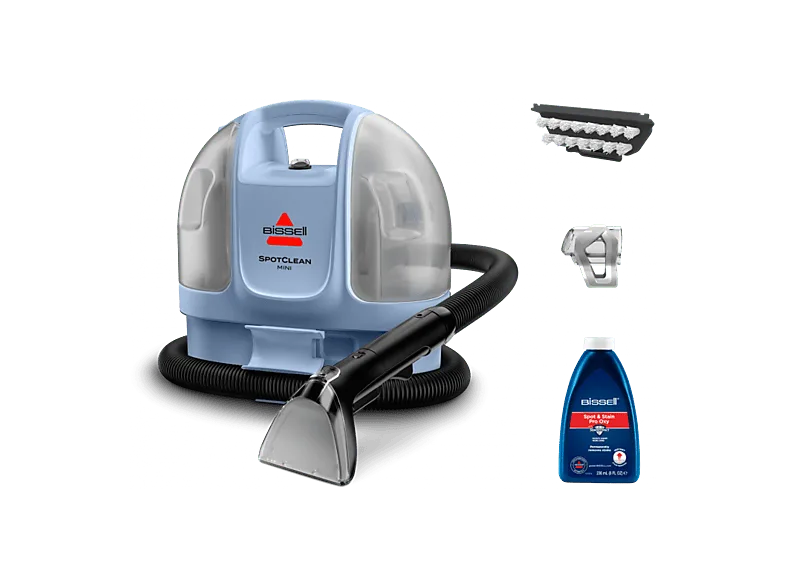Aspirador de tapicerías - Bissell SpotClean Mini, 330 W, 40 min Autonomía, 0.5 l Depósito Agua, 430 ml Agua Sucia, Azul