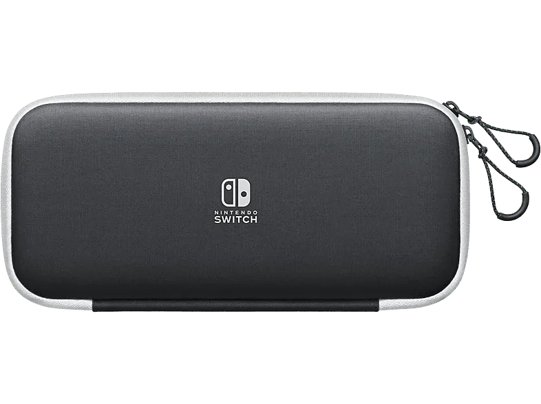 Funda + Protector pantalla - Nintendo 10008001, Para Switch OLED, 2x protectores de pantalla, Negro