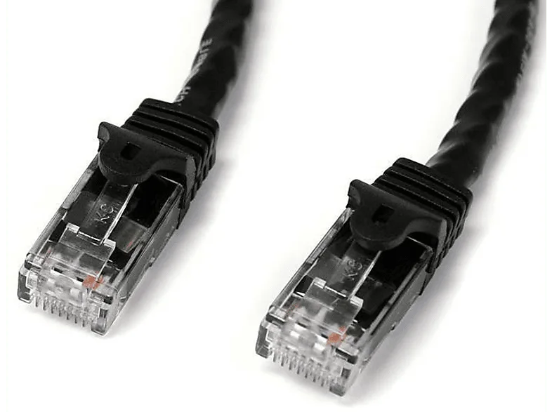 Cable - StarTech.com N6PATC2MBK de Red Ethernet 2m Cat6 RJ45 Snagless Gigabit Negro