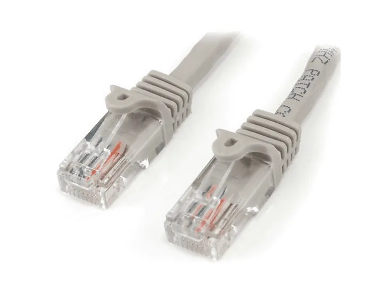 Cable - StarTech.com 45PAT2MGR 2m Gris Red 100Mbps Cat5e Ethernet RJ45 Snagless