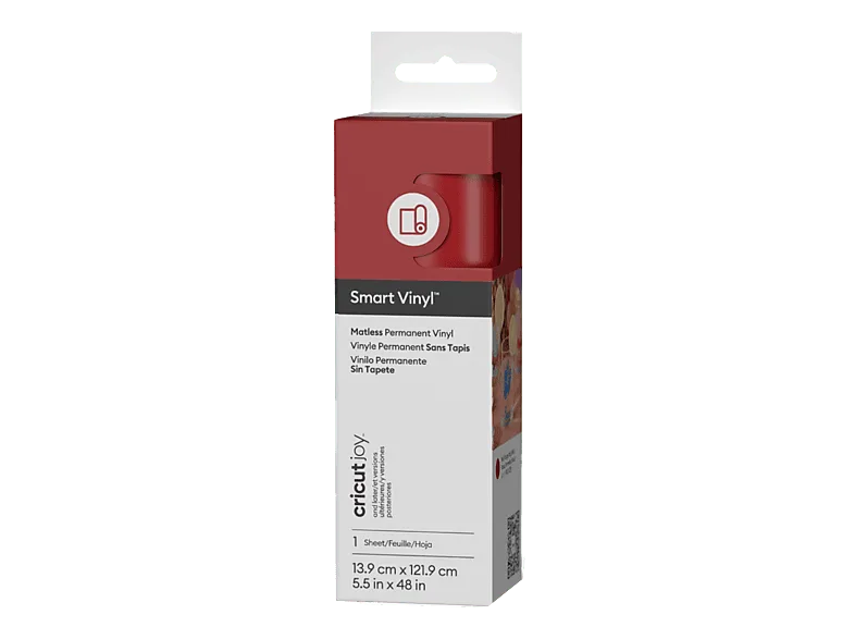 Accesorio para Plotter - Cricut Vinilo permanente Joy™ Smart Vinyl™ sin tapete de corte, 13.9 cm x 121.9 cm, Rojo