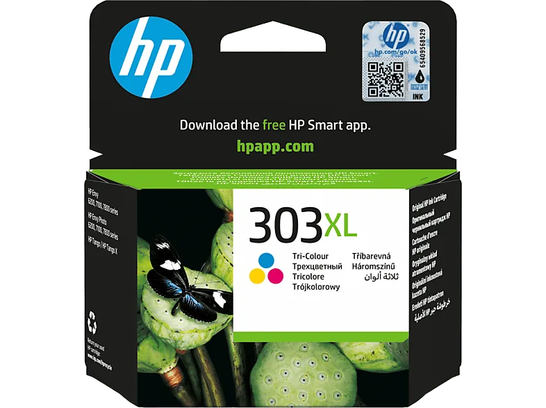 Cartucho de tinta - HP 303XL, Tricolor, T6N03AE – Tricolor