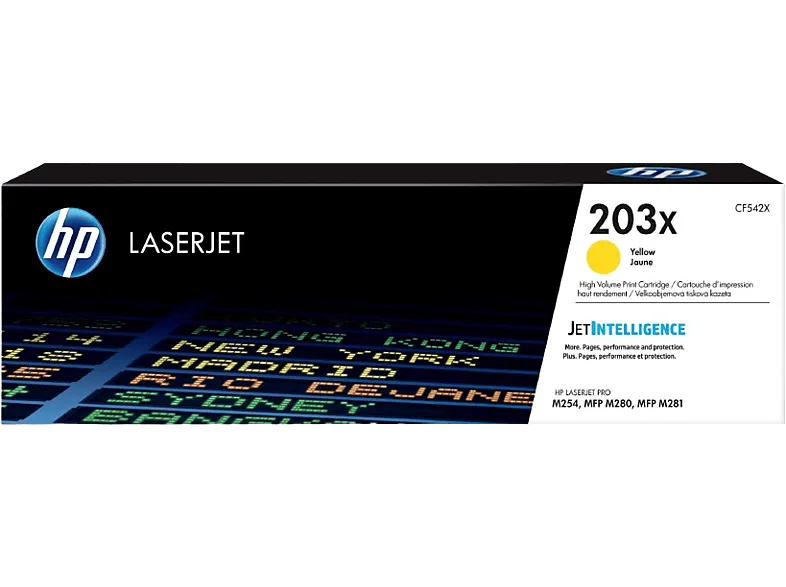 Tóner - HP 203X LaserJet , Amarillo, CF542X