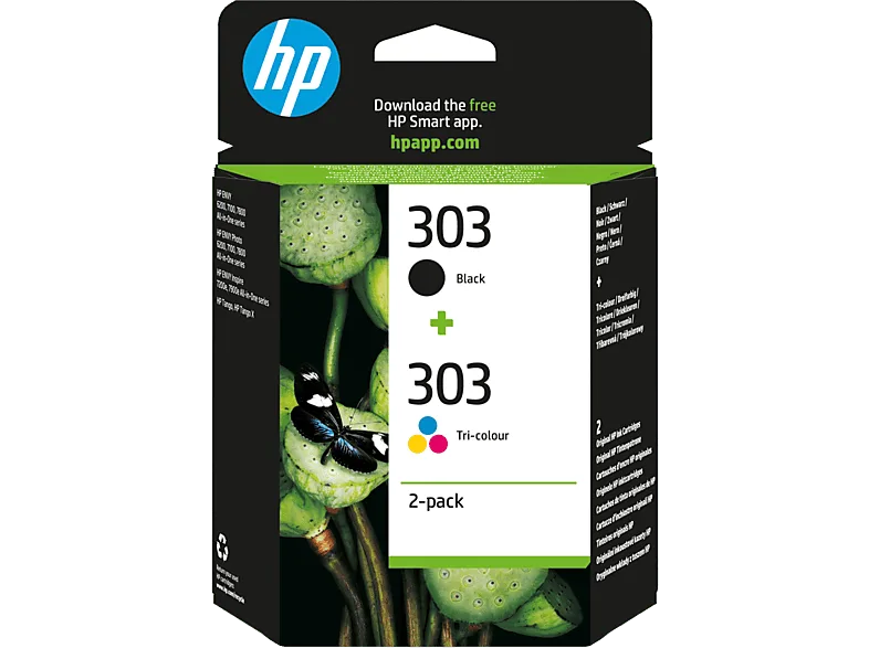 Cartucho de tinta - HP 303, Negro + tricolor, Planet Partners (imagen 1 de 3)
