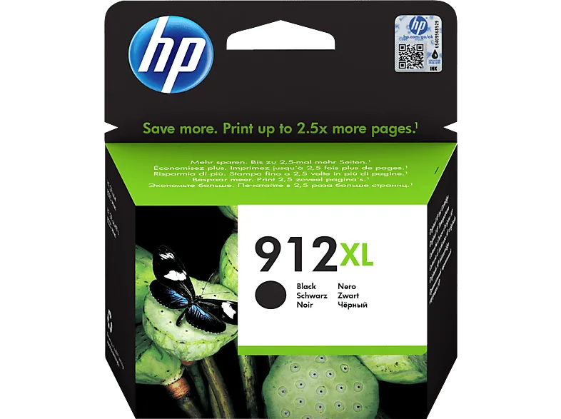 Cartucho de tinta - HP 912 XL, Negro, 3YL84AE (imagen 1 de 3)