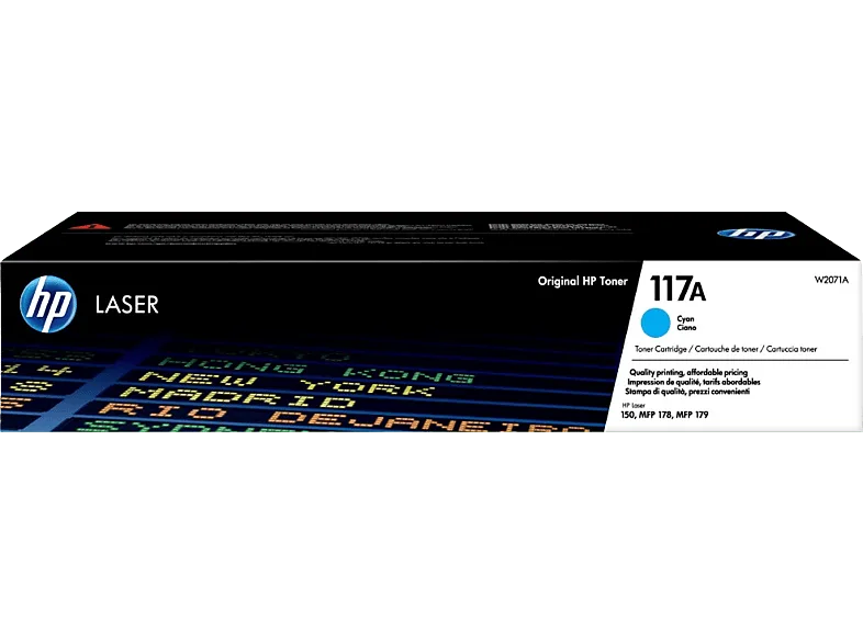 Tóner - HP 117A LaserJet, Cian, W2071A (imagen 1 de 3)