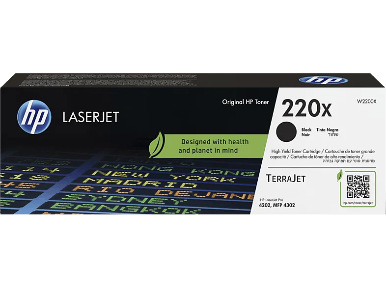 Tóner - HP LaserJet 220X, Alto rendimiento, Hasta 7500 páginas, TerraJet, Negro, W2200X (imagen 1 de 3)