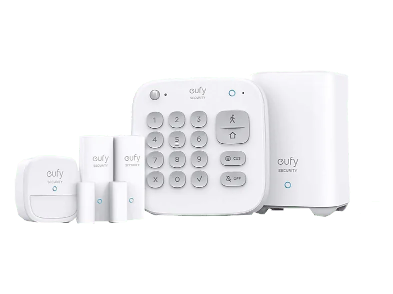 Alarma - Eufy Alarm Kit 5 piezas, Alertas instantáneas inteligentes, Autonomía 2 Años, Blanco