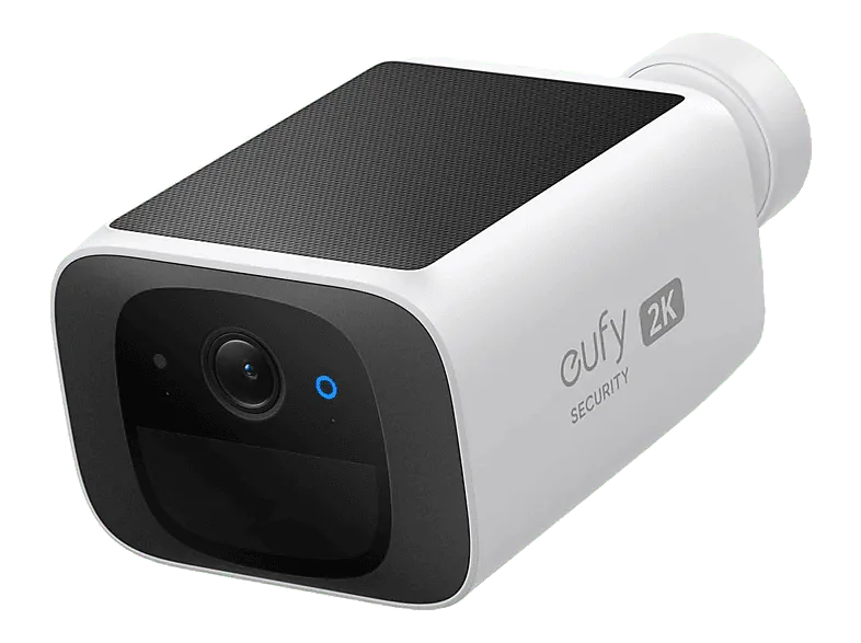 Cámara de vigilancia IP - Eufy S220, 2K, Función visión nocturna, Exterior, Solar, Fija, Blanco