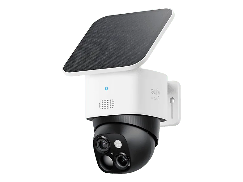 Cámara de vigilancia IP - Eufy SoloCam S340, 3K, Función visión nocturna, Solar, 360°, Blanco