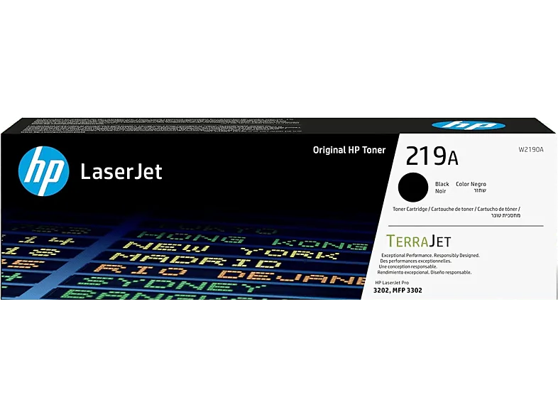 Tóner- HP 219A Laserjet, Aproximadamente 1300 páginas, Negro, W2190A (imagen 1 de 3)