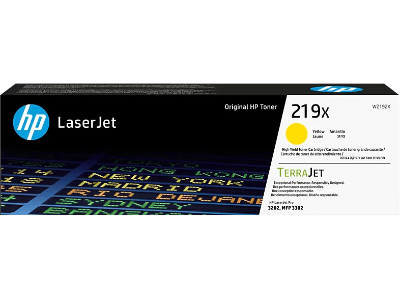 Tóner- HP 219X de alta capacidad Laserjet, Aproximadamente 3200 páginas, Planet Partners, Amarillo, W2192X (imagen 1 de 3)