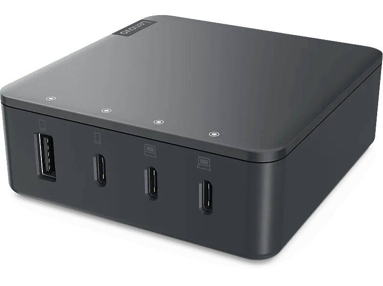 Cargador - Lenovo Multi Puerto Go de 130 W, Gris Tormenta