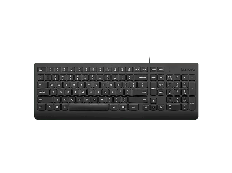Teclado - Lenovo Essential Profesional, Pies Ajustables, Resistente derrames, tecla Copilot+, Negro