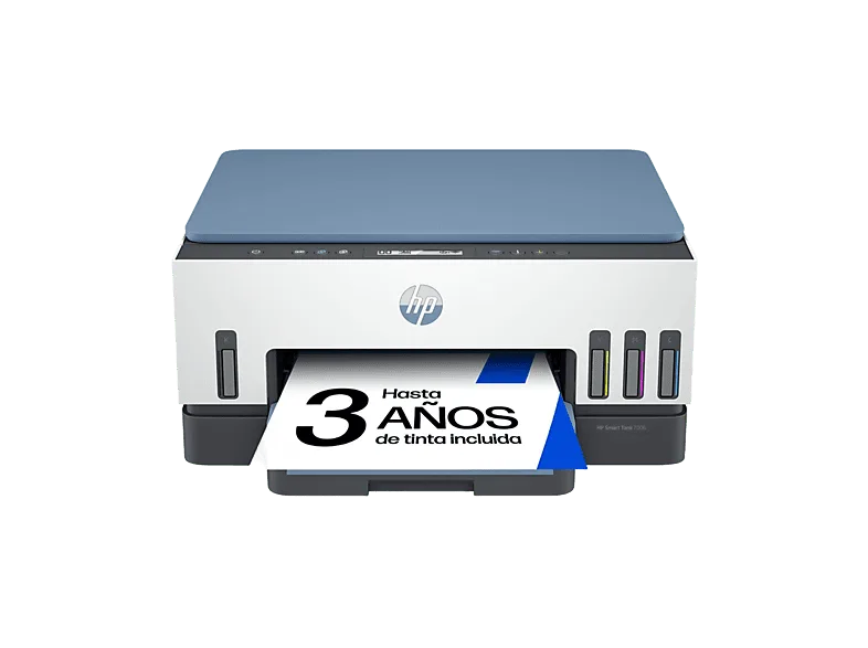 Impresora multifunción - HP Smart Tank 7006, Color, Impresión automática doble cara, Wi-Fi, Azul