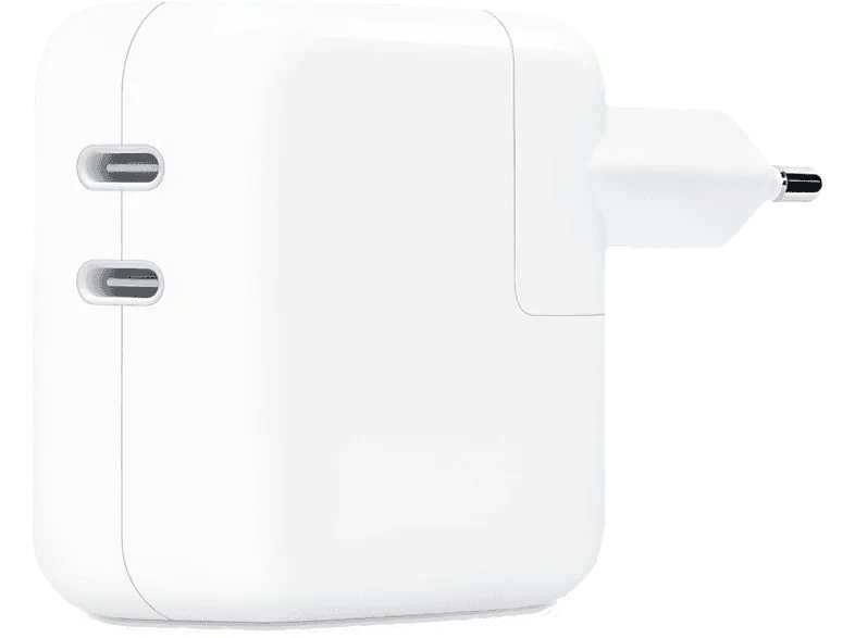 Apple Cargador y Adaptador de Corriente, Dual, USB-C 35 W, Blanco