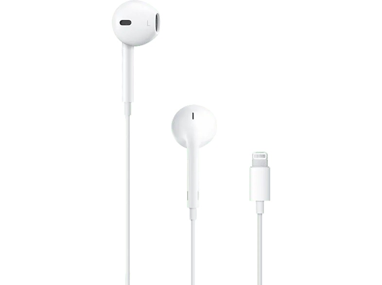 Apple EarPods, Conexión Lightning, Auriculares de botón, Cable, Micrófono, Blanco (imagen 1 de 3)