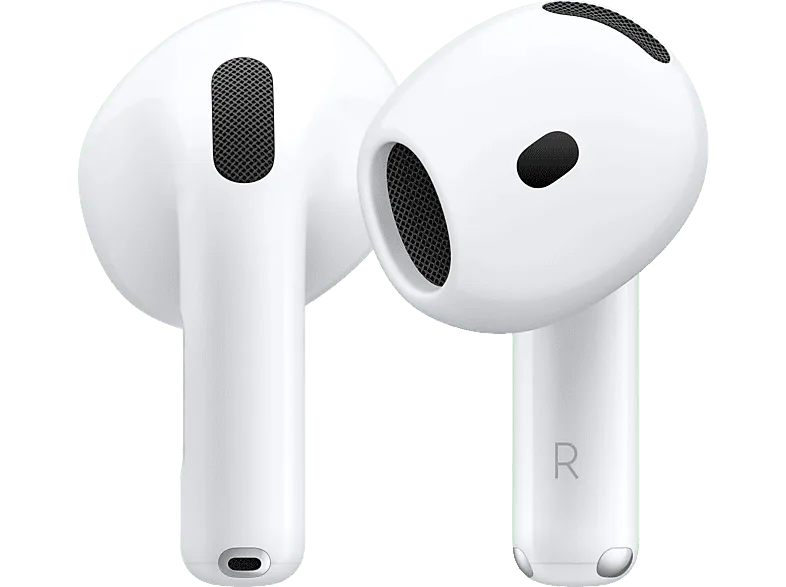 Apple AirPods 4 (2024 4ª gen), Inalámbricos, Bluetooth®, Estuche de carga USB-C, Chip H2, Siri, Blanco (imagen 1 de 3)