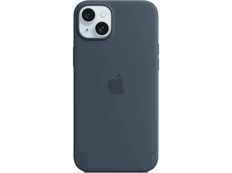 Apple Funda de silicona con MagSafe para iPhone 15 Plus, Azul tempestad