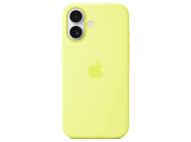 Apple Funda de silicona con MagSafe, Para iPhone 17, Compatible correa Crossbody, Amarillo neón