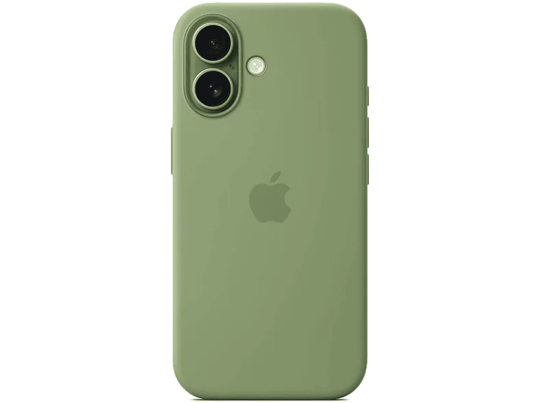 Apple Funda de silicona con MagSafe, Para iPhone 17, Compatible correa Crossbody, Musgo claro