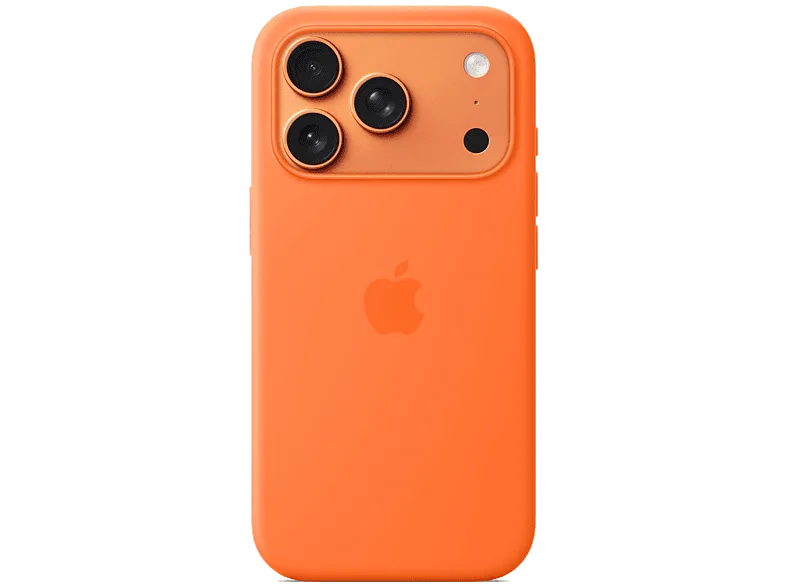 Apple Funda de silicona con MagSafe, Para iPhone 17 Pro, Compatible correa Crossbody, Naranja