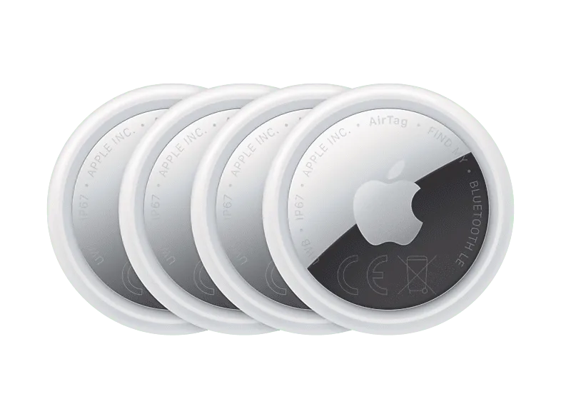 Apple AirTag (2.ª generación), Localizador, Paquete de 4 unidades, Bluetooth, Chip U1, NFC, Privaciad serie, Plata