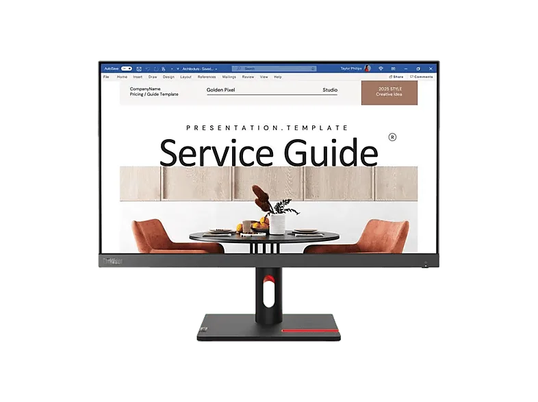 Monitor - Lenovo ThinkVision S24i-30 Profesional, 23.8" Full-HD, 100 Hz, 4 ms, 1xHDMI® 1.4, 1x VGA, IPS