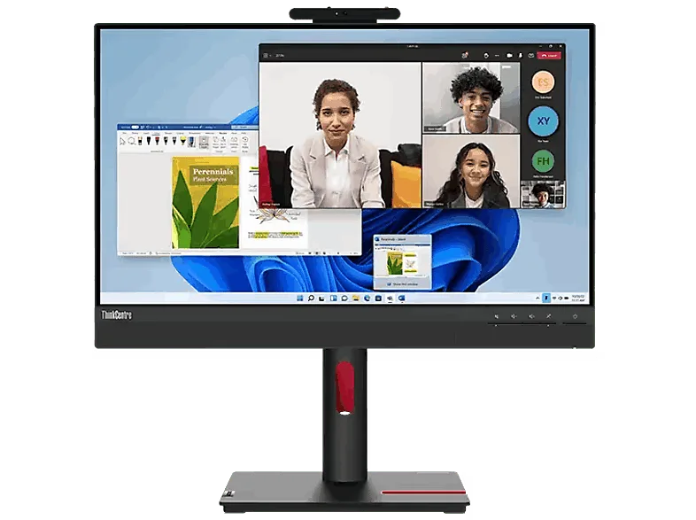 Monitor - Lenovo ThinkCentre Tiny-In-One 24 Gen 5 Profesional, 23.8", FHD, 6 ms, 60 Hz, USB Port, DP 1.2, HDMI® 1.4, Pantalla Táctil, Negro