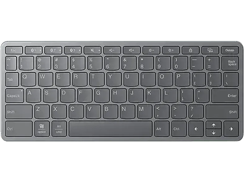 Teclado inalámbrico - Lenovo ZG38C058, Universal USB, Bluetooth, QWERTY, Gris