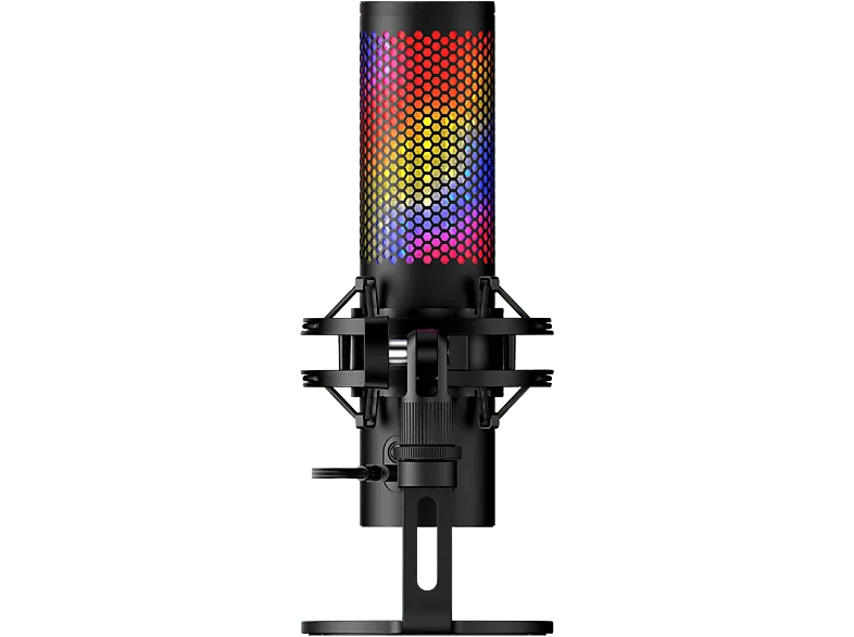 Micrófono - HYPERX QuadCast 2 S, USB, Sensor para silenciar, Indicadores LED, Negro