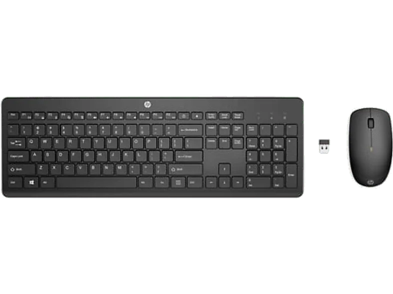 Pack Teclado + Ratón - HP 235 Profesional, Inalámbrico, Silencioso, 16 meses Autonomía, Negro