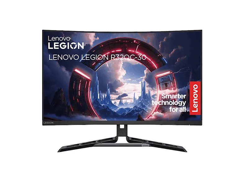 Monitor gaming - Lenovo Legion R32qc-30, 31.5", QHD, 0.5 ms, 180 Hz, HDMI, Altavoces integrados, Negro (imagen 1 de 3)