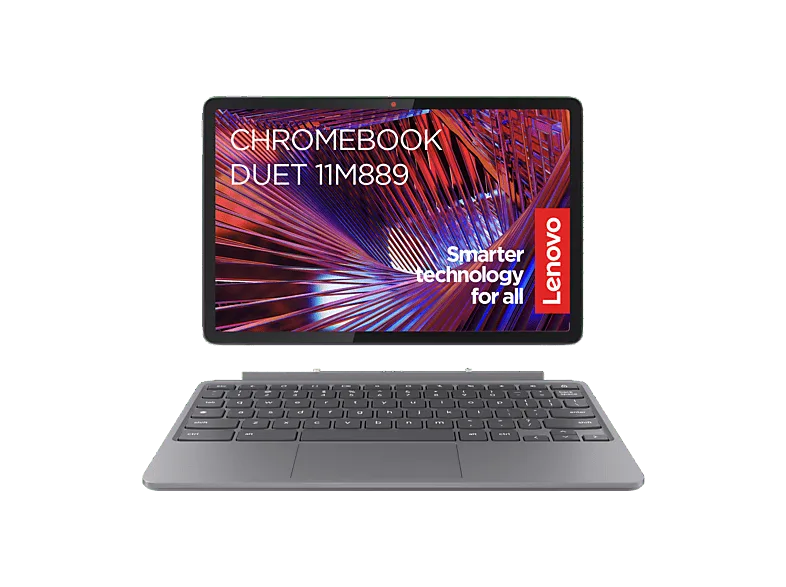 Portátil - Lenovo Chromebook Duet 11M889, 10.95" WUXGA, MediaTek Kompanio 838, 8GB RAM, 128GB eMMC, Mali-G57, Google Chrome OS, Incl Funda y Pen, Gris