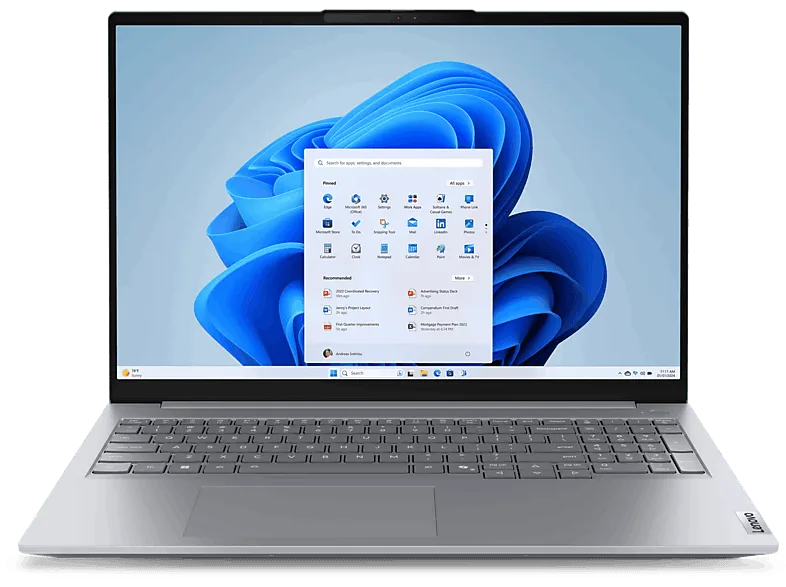 Portátil - Lenovo ThinkBook 16 G8 IAL Profesional, 16" WUXGA, Intel® Core™ Ultra 5 225U, 16GB RAM, 512GB SSD, UHD Graphics, Windows 11 Pro, Gris