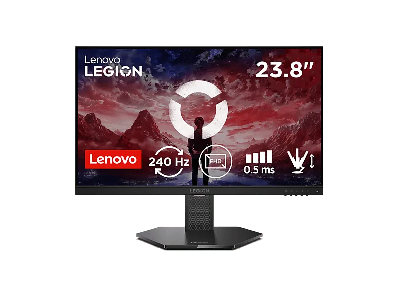 Monitor gaming - Lenovo Legion 24-10, 23.8" Full-HD, 240 Hz, 0.5 ms, IPS, AMD FreeSync™ Premium, Negro