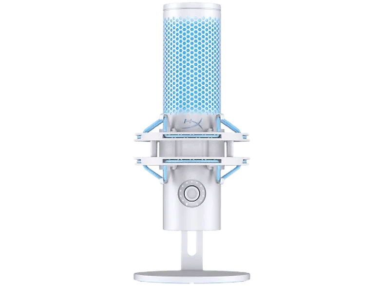 Micrófono - HYPERX QuadCast 2, USB, Sensor para silenciar, Indicadores LED, Blanco