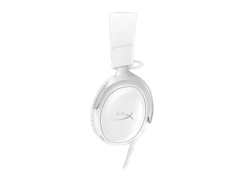 Auriculares gaming - HyperX Cloud III, 53 mm, Micrófono con cancelación de ruido, Audio DTS, Metálicos, Compatibles PC/Consolas/Móvil, Blanco