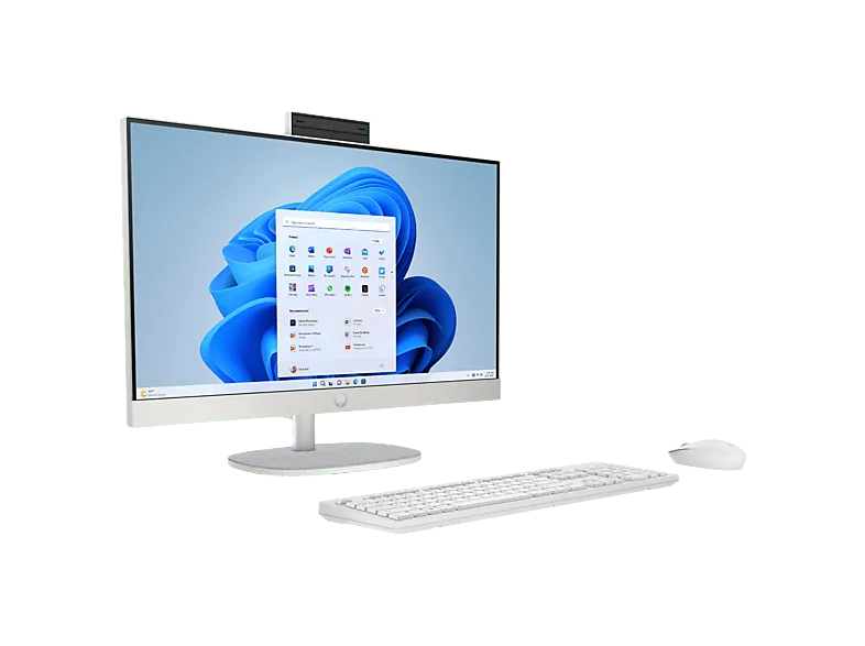 All in One - HP 24-cr0161ns 23,8" Full HD, AMD Ryzen™ 5 7520U, 16 GB RAM, 512 SSD, Gráficos Radeon™ 610M, Sin Sistema Operativo, Blanco