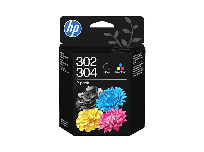Cartucho de tinta - HP 302/304, 1x Tinta Negra, Tricolor