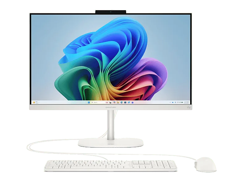 All in one - HP OmniStudio 24-cw0001ns Copilot+ PC, 23.8" Full-HD, AMD Ryzen AI 7 445 50 TOPS, 32 GB RAM, 1 TB SSD, Windows 11 Home, Blanco algodón