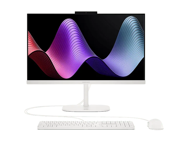 All in one - HP OmniStudio 24-cv0003ns PC, 23.8" Full-HD, AMD Ryzen™ 5 40, 16GB RAM, 512GB SSD, Radeon™ 610M, Sin sistema operativo, Blanco algodón