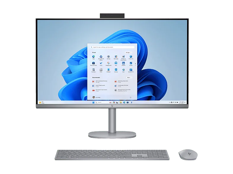 All in one - HP OmniStudio X 32-c0025ns PC, 31.5" UHD 4K, Intel® Core™ Ultra 5 125H, 16GB RAM, 1TB SSD, GeForce RTX™ 4050, Windows 11 H, Plata meteoro