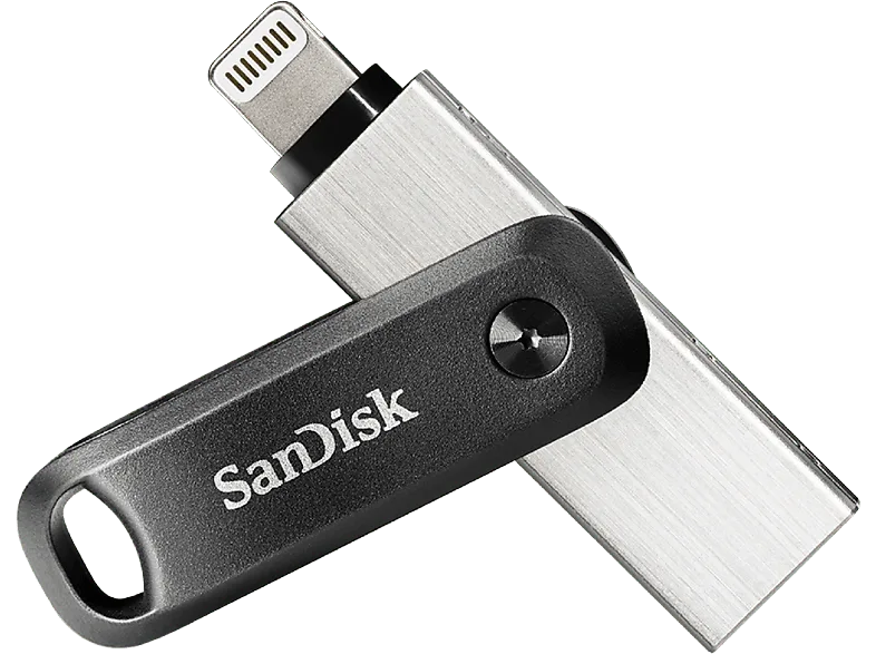 Pendrive para móvil 128 GB - SanDisk iXpand Flash Drive Go, Para iPhone y iPad, USB 3.0, OTG, Windows Mac, Negro