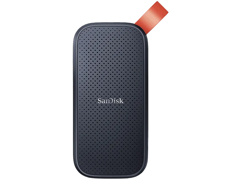 Disco duro SSD externo 480GB - SanDisk Portable SSD, Portátil, USB 3.2 Gen 2, Lectura de hasta 520 MB/s, Gancho goma, Gris