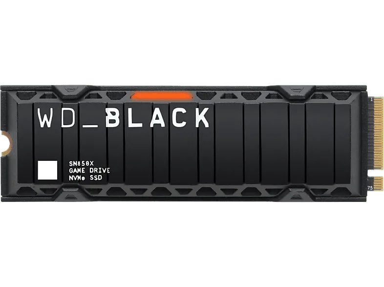 Disco duro SSD interno 1TB - WD_BLACK SN850X NVMe SSD, Con disipador de calor, PlayStation®5, M.2 2280, Negro