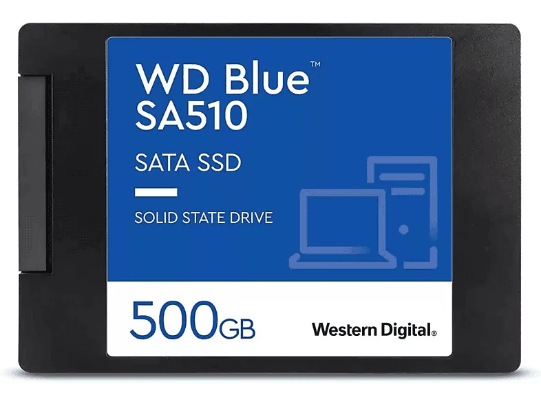 Disco duro SSD interno 500 GB - WD Blue™ SA510 SATA SSD, 6 Gb/s, 2.5", Acronis® True Image, Azul