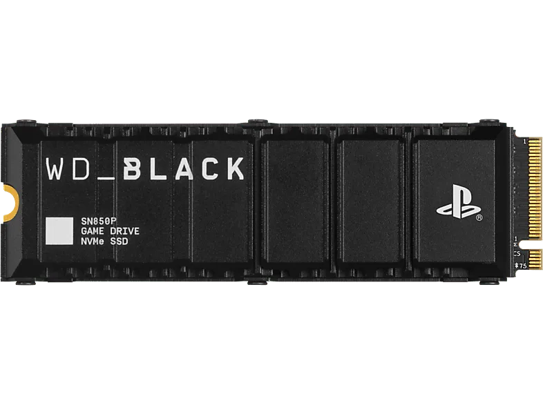 Disco duro SSD interno 1TB - WD_Black SN850P NVMe SSD, Almacenamiento para consolas PS5™, Hasta 7300MB/s, Negro