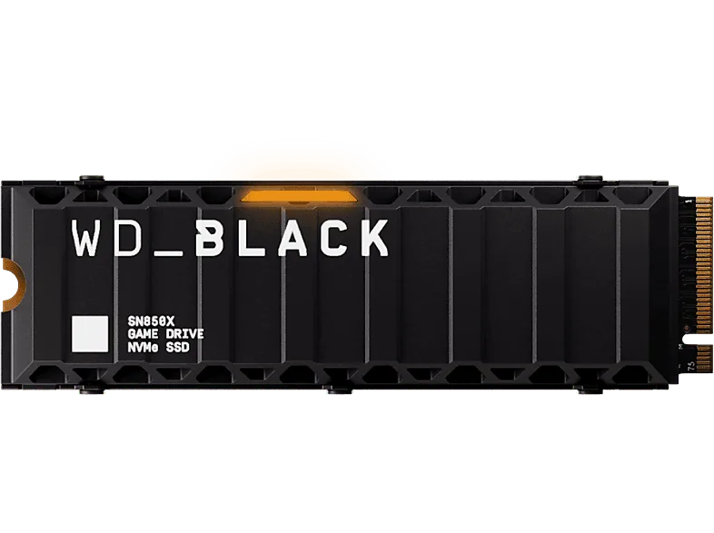Disco duro SSD interno 4TB - WD_BLACK SN850X NVMe SSD, Con disipador de calor, PlayStation®5, M.2 2280, Negro